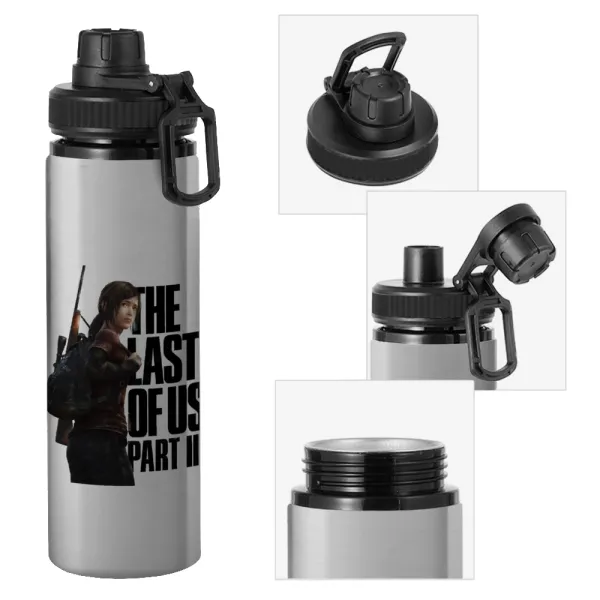 Last of us — Metallic water bottle with safety cap, 850ml aluminum