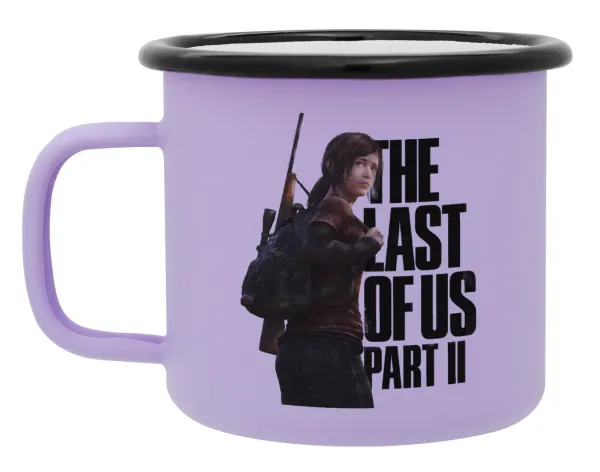 Last of us — Metal enamel mug, matte light pastel purple, 360ml