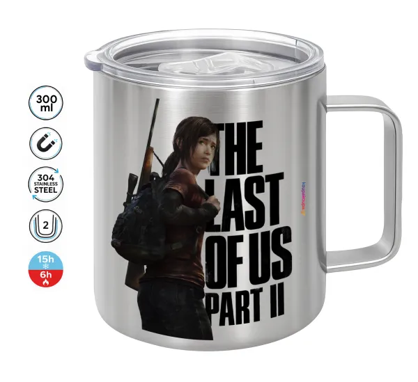 Last of us — Double-walled stainless steel mug 300ml with temperature-retaining lid