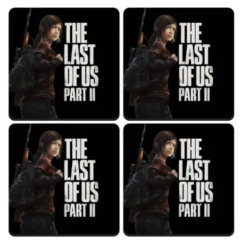 Last of us, Ellie, ΣΕΤ 4 Σουβέρ ξύλινα τετράγωνα (9cm)
