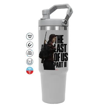 Last of us, Ellie, ΓΚΡΙ χρώματος Θερμός Ανοξείδωτο 890ml (30oz) με χερούλι