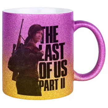 Last of us, Ellie, Κούπα Χρυσή/Ροζ Glitter, κεραμική, 330ml