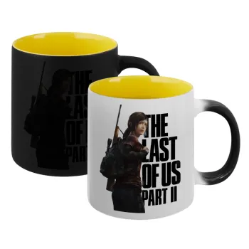 Last of us, Ellie, Κούπα Μαγική εσωτερικό κίτρινη, κεραμική 330ml που αλλάζει χρώμα με το ζεστό ρόφημα