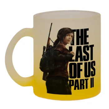 Last of us, Ellie, Κούπα γυάλινη δίχρωμη με βάση το κίτρινο ματ, 330ml