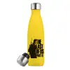 Yellow Stainless Steel Metallic Thermos, double-walled, 500ml