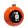 Orange Christmas tree ornament bauble 8cm