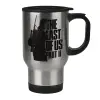Κούπα ταξιδιού ανοξείδωτη με καπάκι, διπλού τοιχώματος (θερμό) 450ml