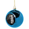 Blue Christmas tree ball ornament 8cm