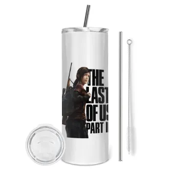 Last of us, Ellie, Tumbler ποτήρι θερμό από ανοξείδωτο ατσάλι 600ml, με μεταλλικό καλαμάκι & βούρτσα καθαρισμού