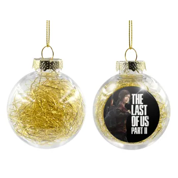 Last of us, Ellie, Transparent Christmas tree ball ornament with gold filling 8cm