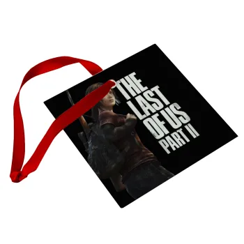 Last of us, Ellie, Christmas ornament, glass square ornament 9x9cm
