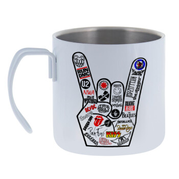 Best Rock Bands hand, Mug Stainless steel double wall 400ml