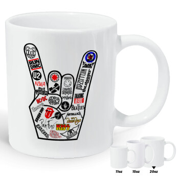 Best Rock Bands hand, Κούπα Giga, κεραμική, 590ml