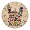 Ρολόι τοίχου ξύλινο plywood (20cm)