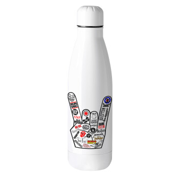 Best Rock Bands hand, Μεταλλικό παγούρι θερμός (Stainless steel), 500ml