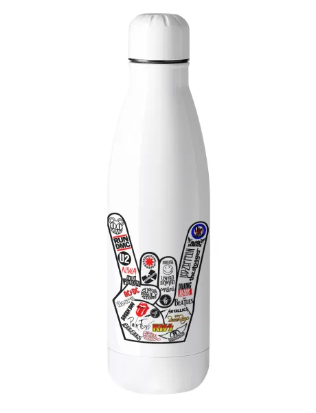 Best Rock Bands hand — Μεταλλικό παγούρι θερμός (Stainless steel), 500ml