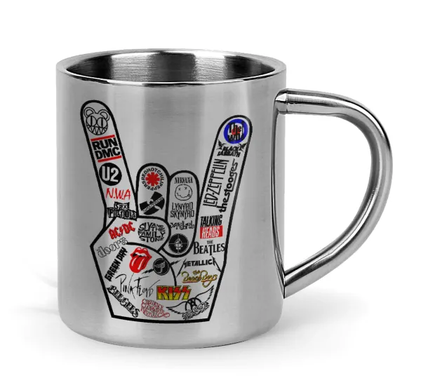 Best Rock Bands hand — Mug Stainless steel double wall 300ml