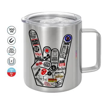 Best Rock Bands hand, Mug Stainless steel double wall 300ml