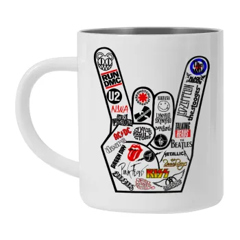 Best Rock Bands hand, Mug Stainless steel double wall 300ml