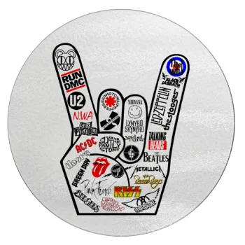 Best Rock Bands hand, Επιφάνεια κοπής γυάλινη στρογγυλή (30cm)