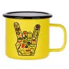 Metallic enamel MATT Yellow cup 360ml