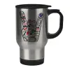 Κούπα ταξιδιού ανοξείδωτη με καπάκι, διπλού τοιχώματος (θερμό) 450ml