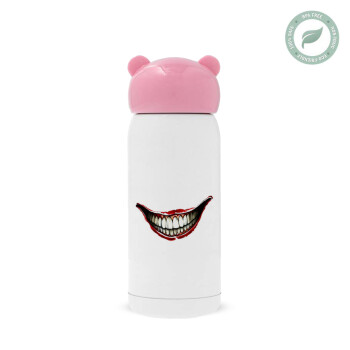 Joker smile, Ροζ ανοξείδωτο παγούρι θερμό (Stainless steel), 320ml