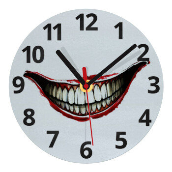 Joker smile, Ρολόι τοίχου γυάλινο (20cm)