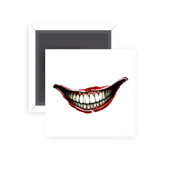 Joker smile, Μαγνητάκι ψυγείου τετράγωνο διάστασης 5x5cm