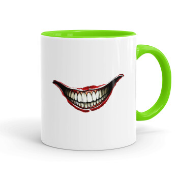 Joker smile, Κούπα χρωματιστή βεραμάν, κεραμική, 330ml