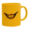 Ceramic coffee mug yellow, 330ml