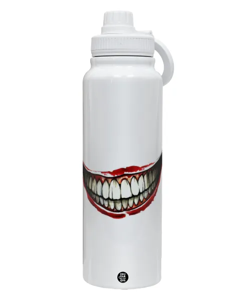 Joker smile — 1L Stainless Steel Thermal Bottle with Phone Holder & Double Wall Insulation