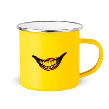 Joker smile, Yellow Enamel Metallic Cup 360ml