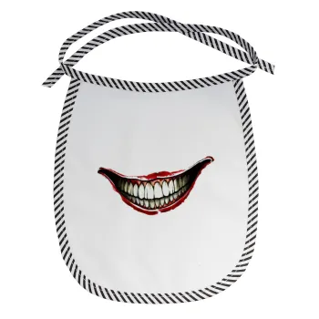 Joker smile, Σαλιάρα μωρού αλέκιαστη με κορδόνι Μαύρη