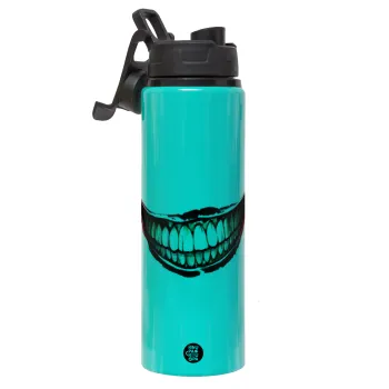 Joker smile, Metallic water bottle with safety lid, 850ml aluminum