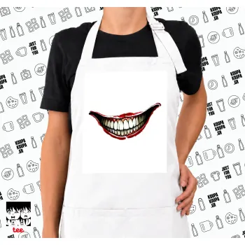 Joker smile, Ποδιά μακριά Σεφ ολόσωμη με τσέπες white (ΕΝΗΛΙΚΩΝ)