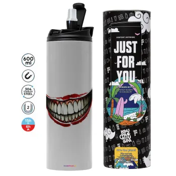 Joker smile, Tumbler stainless steel GREY 600ml
