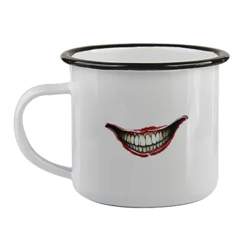 Joker smile, Κούπα εμαγιέ με μαύρο χείλος 360ml