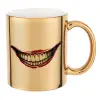 Mug ceramic, gold mirror, 330ml