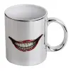 Mug ceramic, silver mirror, 330ml