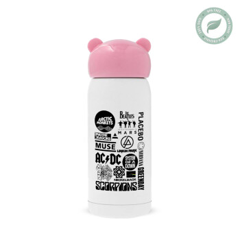 Best Rock Bands Collection, Ροζ ανοξείδωτο παγούρι θερμό (Stainless steel), 320ml