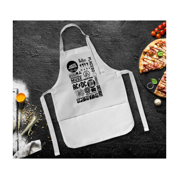 Best Rock Bands Collection, Ποδιά Σεφ Ολόσωμη Παιδική (με ρυθμιστικά και 2 τσέπες)