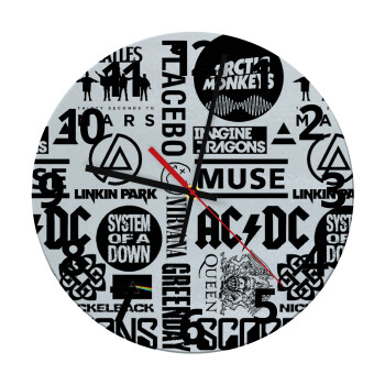 Best Rock Bands Collection, Ρολόι τοίχου γυάλινο (30cm)