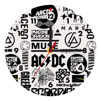 Best Rock Bands Collection, Ρολόι τοίχου ξύλινο (20cm)