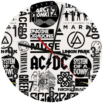 Best Rock Bands Collection, Ρολόι τοίχου ξύλινο (30cm)