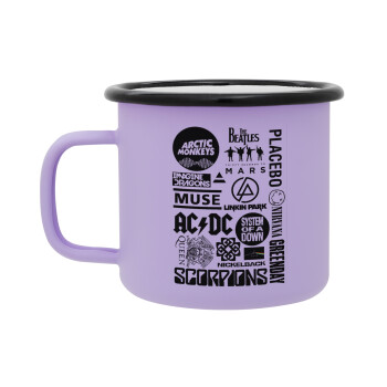 Best Rock Bands Collection, Κούπα Μεταλλική εμαγιέ ΜΑΤ Light Pastel Purple 360ml