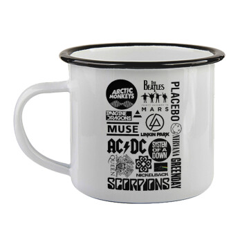 Best Rock Bands Collection, Κούπα εμαγιέ με μαύρο χείλος 360ml