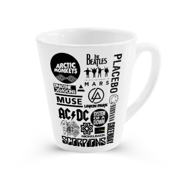 Best Rock Bands Collection, Κούπα Latte Λευκή, κεραμική, 300ml