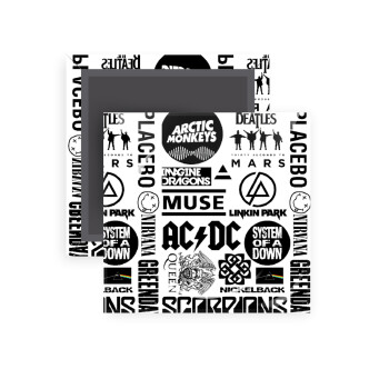Best Rock Bands Collection, Μαγνητάκι ψυγείου τετράγωνο διάστασης 5x5cm