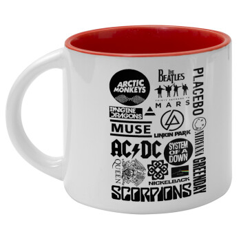 Best Rock Bands Collection, Κούπα κεραμική 400ml Λευκή/Κόκκινη